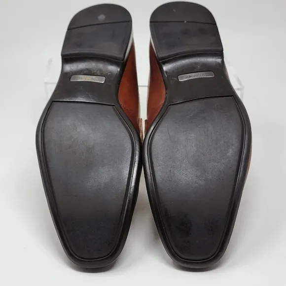 Magnanni Tazon Metal Bit Loafer Cognac Leather Shoes Men's Size 7 M Pre-owned