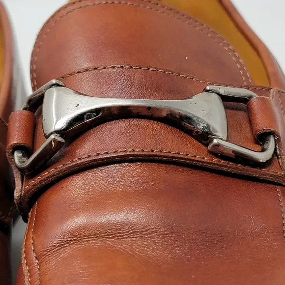 Magnanni Tazon Metal Bit Loafer Cognac Leather Shoes Men's Size 7 M Pre-owned