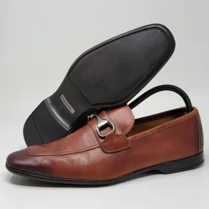 Magnanni Tazon Metal Bit Loafer Cognac Leather Shoes Men's Size 7 M Pre-owned