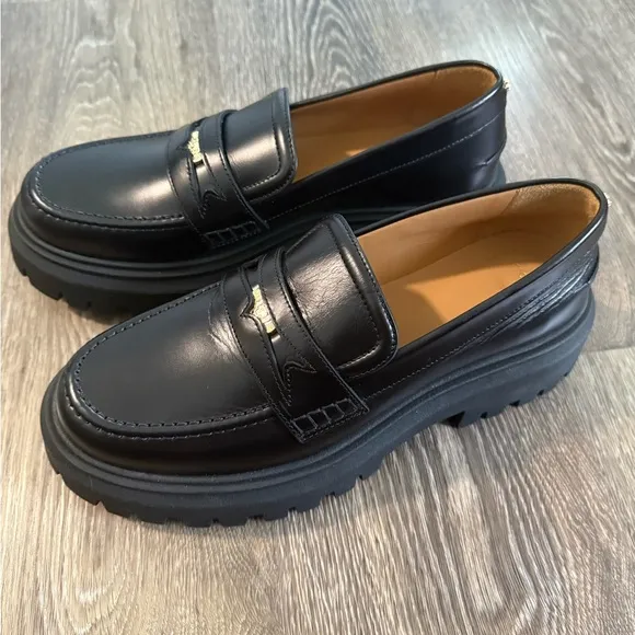 Maje Black penny loafers