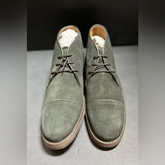 MARC JOSEPH NEW YORK 'Lenox Ave' Olive Suede Ankle Boots