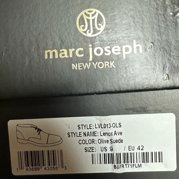 MARC JOSEPH NEW YORK 'Lenox Ave' Olive Suede Ankle Boots