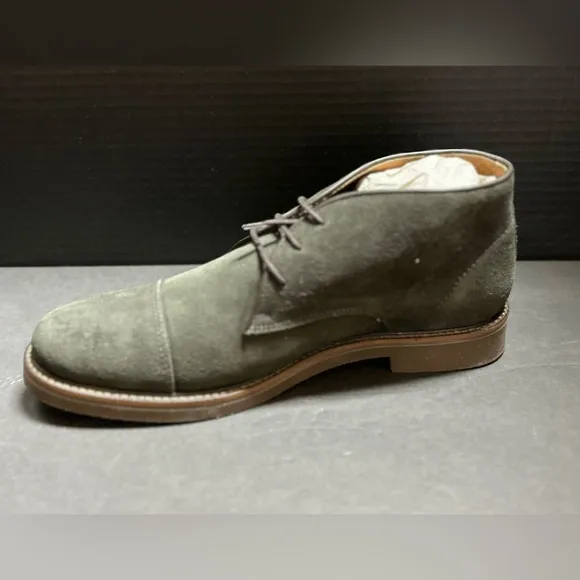 MARC JOSEPH NEW YORK 'Lenox Ave' Olive Suede Ankle Boots