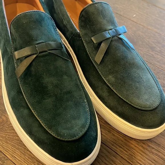 Marc Nolan Odell Green Suede Belgian Loafers Size 9 Shoes