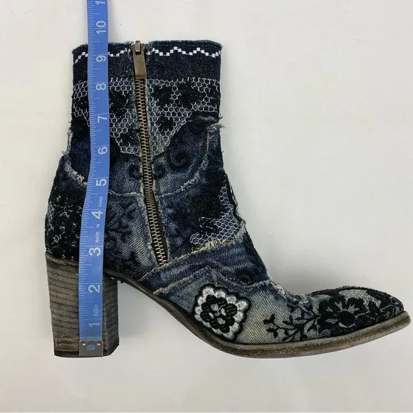 MARCODELLI INDIGO BOOTS SUNDANCE COLLECTION WESTERN EMBROIDERED SZ 7