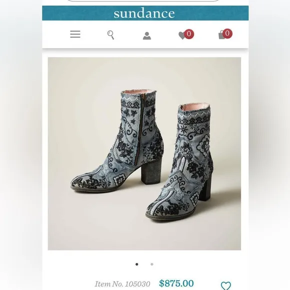 MARCODELLI INDIGO BOOTS SUNDANCE COLLECTION WESTERN EMBROIDERED SZ 7