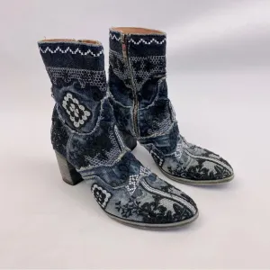 MARCODELLI INDIGO BOOTS SUNDANCE COLLECTION WESTERN EMBROIDERED SZ 7