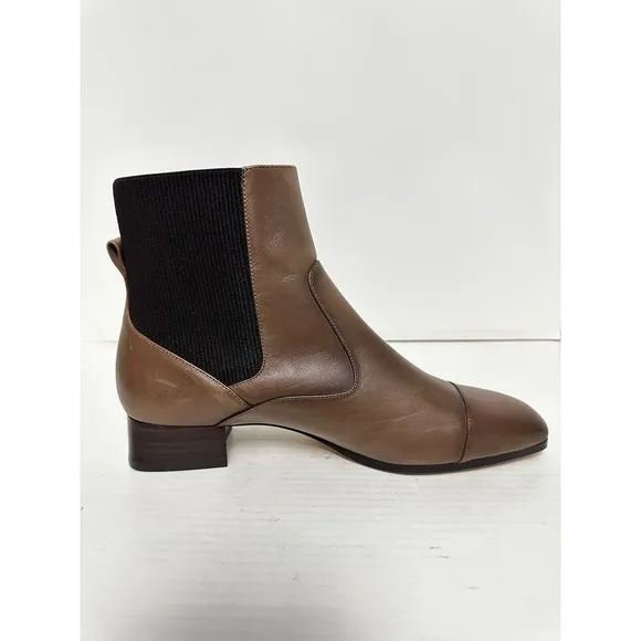 Massimo Dutti Size 11 Leather Slip On Ankle Boots