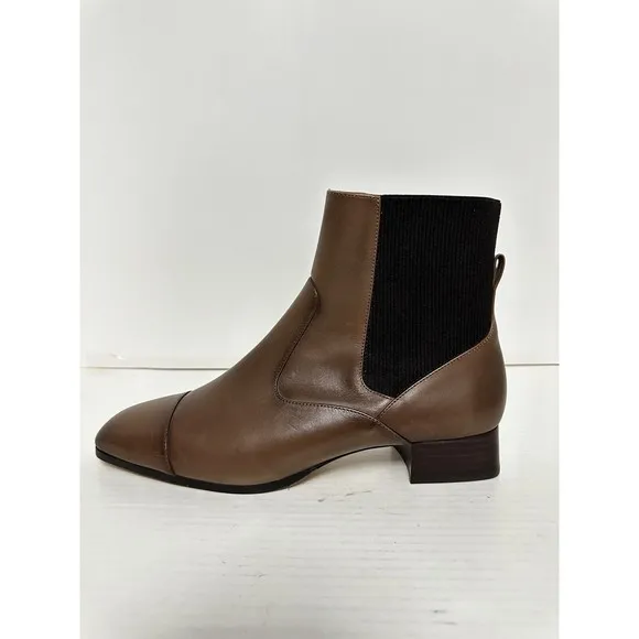 Massimo Dutti Size 11 Leather Slip On Ankle Boots