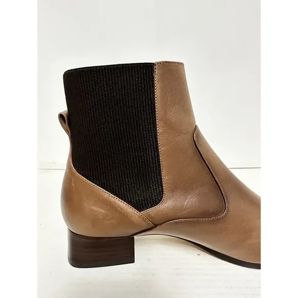 Massimo Dutti Size 11 Leather Slip On Ankle Boots