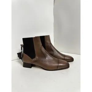 Massimo Dutti Size 11 Leather Slip On Ankle Boots