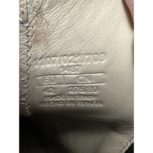Massimo Dutti Size 11 Leather Slip On Ankle Boots