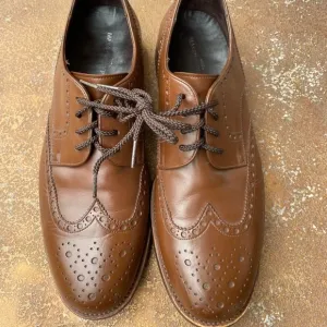 Massimo Emporio Mens Leather brogue oxford Loafer Dress Shoes Brown Spain 9M