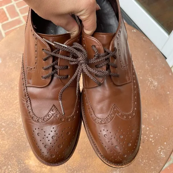 Massimo Emporio Mens Leather brogue oxford Loafer Dress Shoes Brown Spain 9M