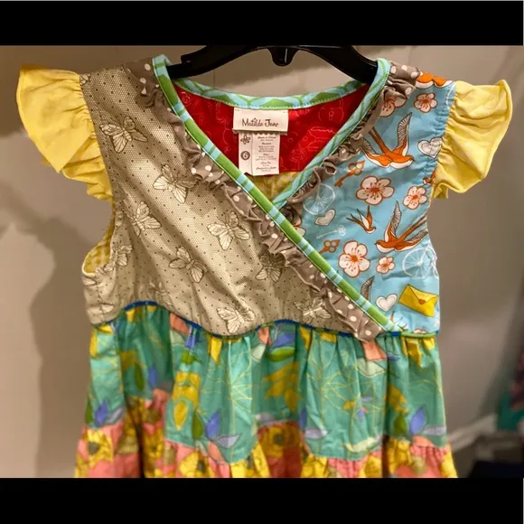 Matilda Jane Girls Ruffled sleeveless Dress SZ 6