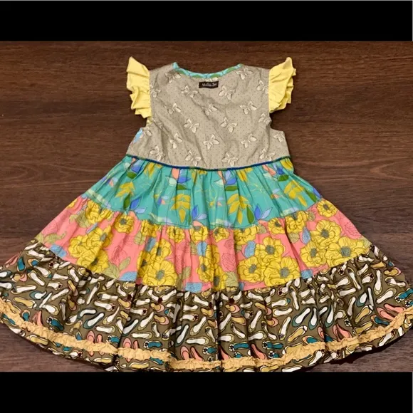 Matilda Jane Girls Ruffled sleeveless Dress SZ 6