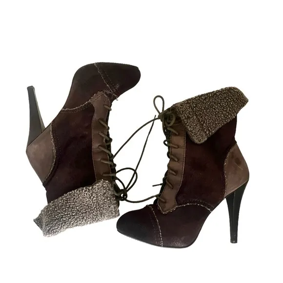 MAX STUDIO Bootie/Mid-Calf Boot Faux Shearling