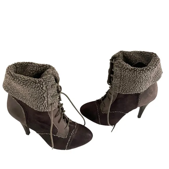 MAX STUDIO Bootie/Mid-Calf Boot Faux Shearling