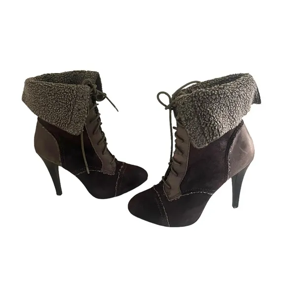 MAX STUDIO Bootie/Mid-Calf Boot Faux Shearling