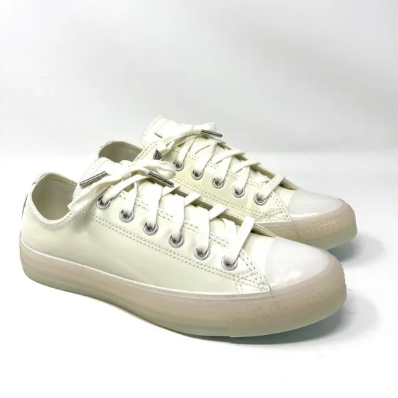 💖MEGA SALE💖Converse CTAS White Patent Leather Casual Shoes Women's 7.5 165605C
