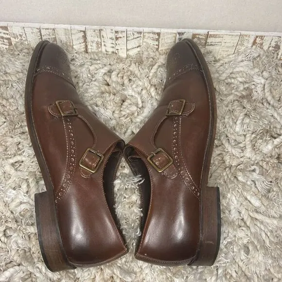 Men BRUNO MAGLI ITALY 10.5 M Brown MONK STRAP SHOES Loafers