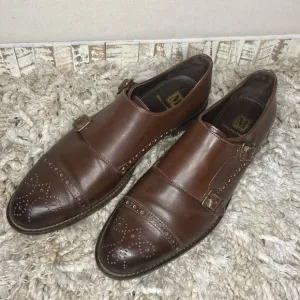 Men BRUNO MAGLI ITALY 10.5 M Brown MONK STRAP SHOES Loafers