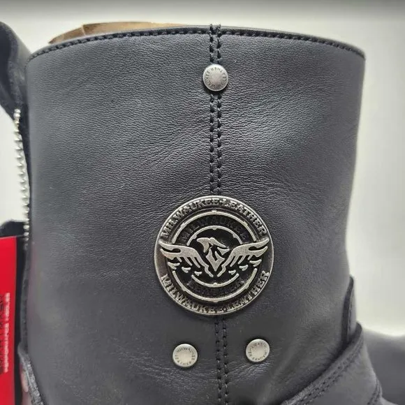 Men's 10 EEE Milwaukee Leather classic engineer motorcycle zip boots 10 X-Wide