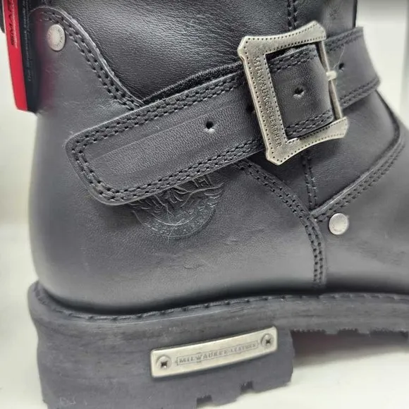 Men's 10 EEE Milwaukee Leather classic engineer motorcycle zip boots 10 X-Wide