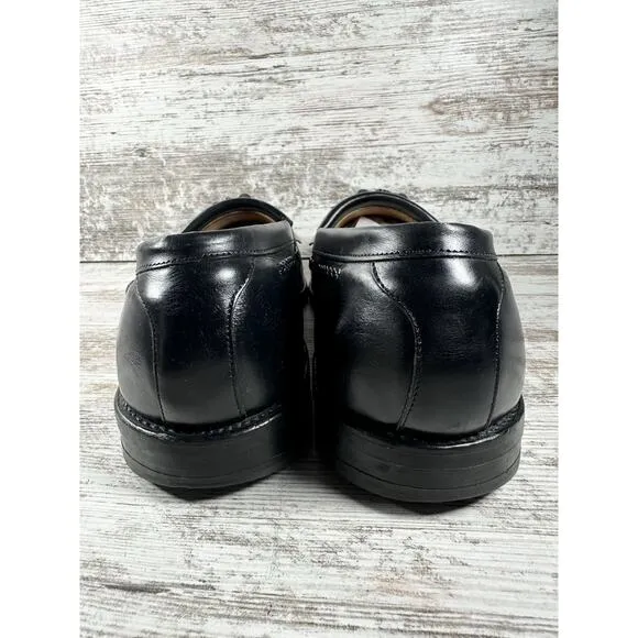 Men's Allen Edmonds 'Cody' Black Woven Leather Kiltie Tassel Loafers Sz 12D
