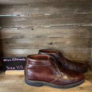 Mens Allen Edmonds Bellevue Brown Leather Chukka Lace Up Boots Shoes Size 11.5 D