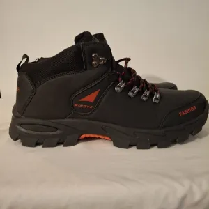 Men's Black and Red Men's Hiking Boots
