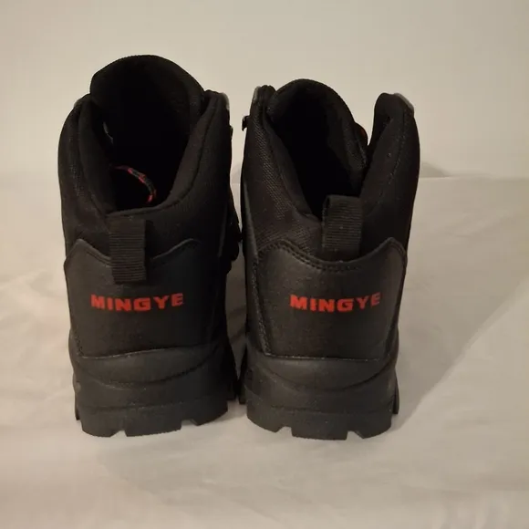 Men's Black and Red Men's Hiking Boots