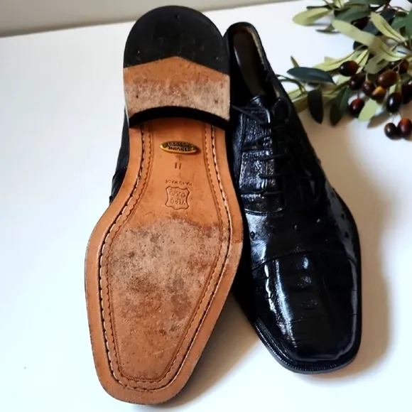 Men's Black Leather Dress Shoes