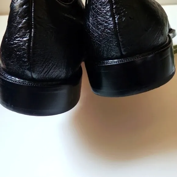 Men's Black Leather Dress Shoes