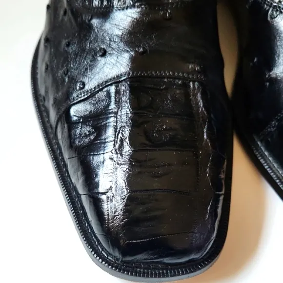 Men's Black Leather Dress Shoes