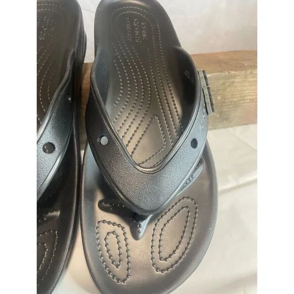 Men's Classic All Terrain Flip Flops- NWT-Black-Size 12-Amazing Year Round Shoes
