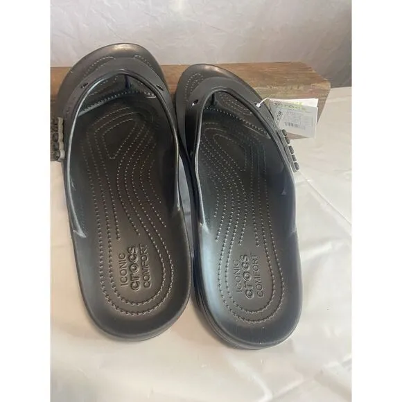 Men's Classic All Terrain Flip Flops- NWT-Black-Size 12-Amazing Year Round Shoes