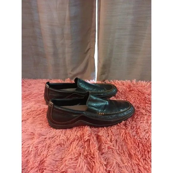 Men's Cole Haan Black Leather Driving Loafers With Grip Bottoms Size 13N