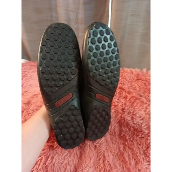 Men's Cole Haan Black Leather Driving Loafers With Grip Bottoms Size 13N
