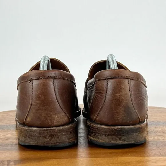 Mens Cole Haan Pinch Made in USA Brown‎ Leather Penny Loafers Shoes Size 11.5 M