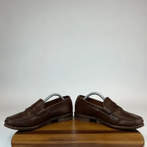 Mens Cole Haan Pinch Made in USA Brown‎ Leather Penny Loafers Shoes Size 11.5 M