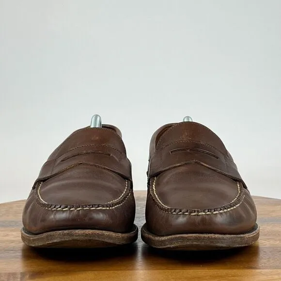 Mens Cole Haan Pinch Made in USA Brown‎ Leather Penny Loafers Shoes Size 11.5 M