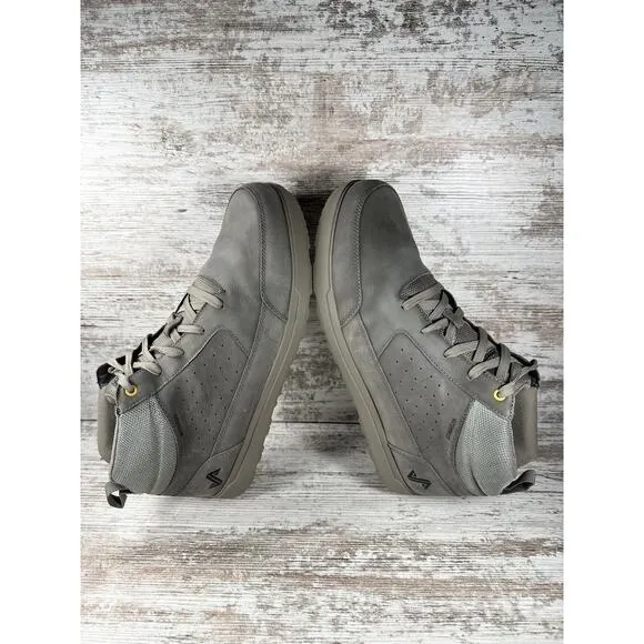 Men's Forsake Mason Mid Waterproof Gray Leather Boots Sz 12