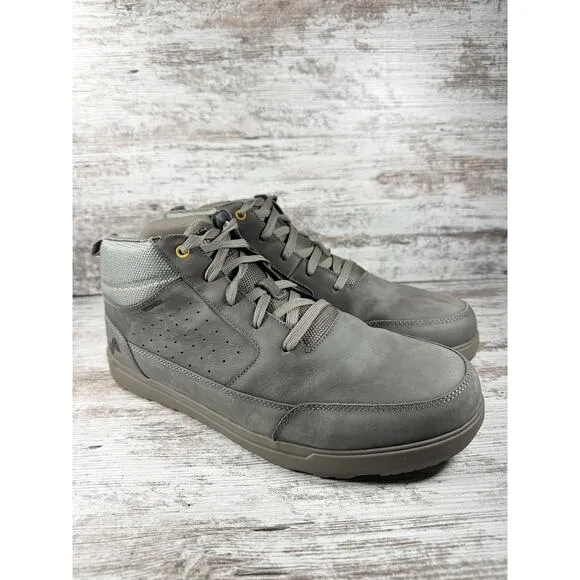 Men's Forsake Mason Mid Waterproof Gray Leather Boots Sz 12