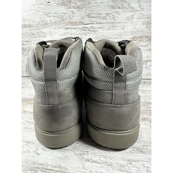 Men's Forsake Mason Mid Waterproof Gray Leather Boots Sz 12