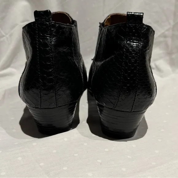 Men’s Genuine Giorgio Brutini Snake Skin Black Dress ankle boots Size 10M