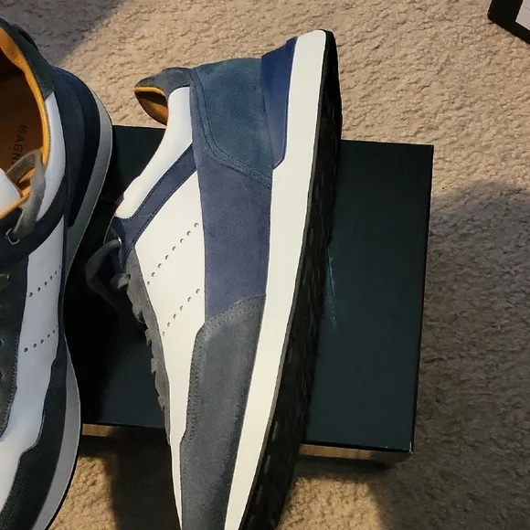 Men's Gray and White Sneakers