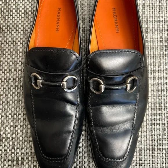Men’s “Magnanni” Black Leather Shoes