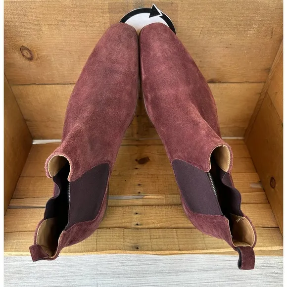 Men’s Paul Smith Falconer Suede Chelsea Slip On Boots Size US 12 UK 11 Burgundy