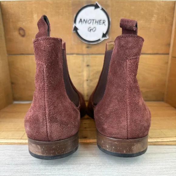 Men’s Paul Smith Falconer Suede Chelsea Slip On Boots Size US 12 UK 11 Burgundy